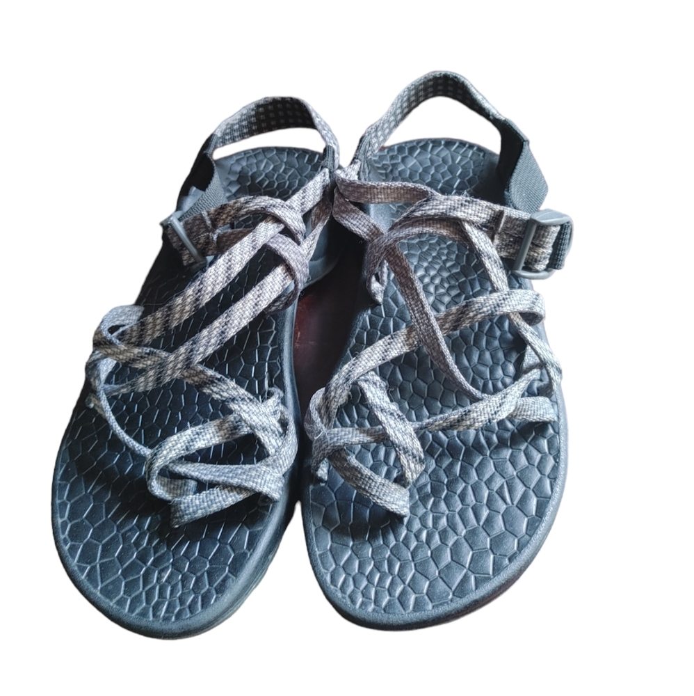 Chaco Gray and White Classic ZX/2 Sandals